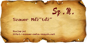 Szauer Máté névjegykártya